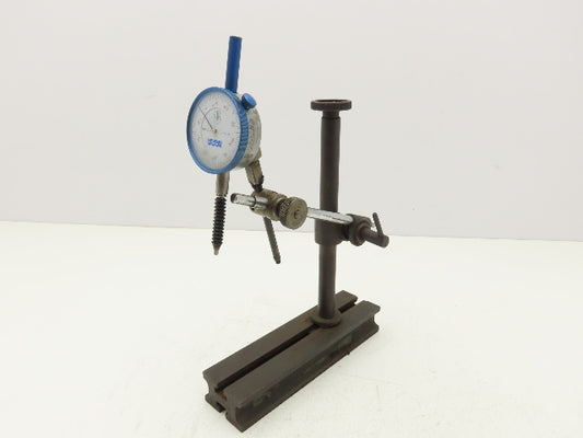 Dial Indicator Stand Adjustable T-Slot 9" Post Height 0-1" Fowler Gage .001"