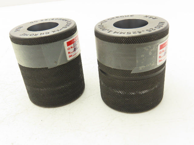 R&K 1.0000/1.0010" Go NoGo Plain Bore Ring Gage Set Chrome 25.400/25.425mm