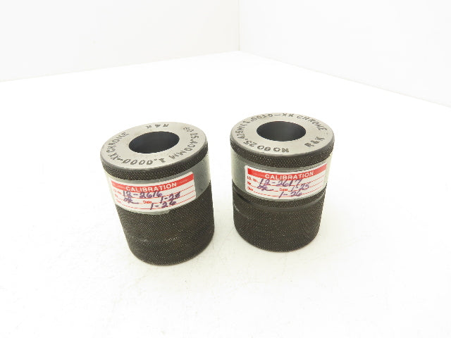 R&K 1.0000/1.0010" Go NoGo Plain Bore Ring Gage Set Chrome 25.400/25.425mm