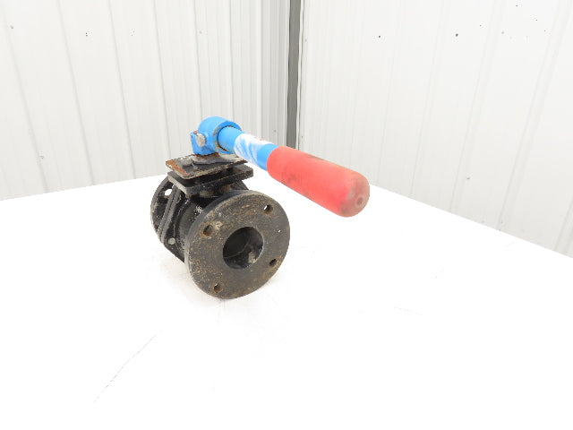 American Valve Flanged Full Port Ball Valve 3" Cast W/Lever 125S 200WOG Ser 4000