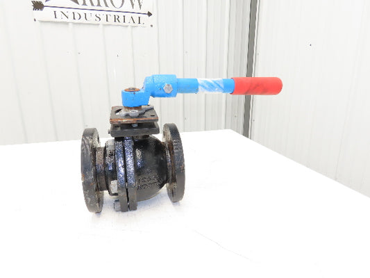 American Valve Flanged Full Port Ball Valve 3" Cast W/Lever 125S 200WOG Ser 4000