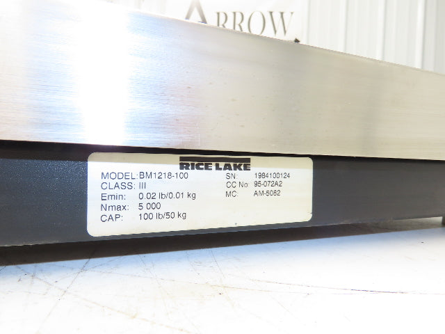 Rice Lake BM1218-100 Bench Weigh Scale & Display Counting Indicator 12 X 18"