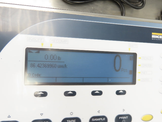 Rice Lake BM1218-100 Bench Weigh Scale & Display Counting Indicator 12 X 18"
