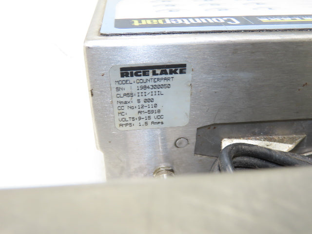 Rice Lake BM1218-100 Bench Weigh Scale & Display Counting Indicator 12 X 18"