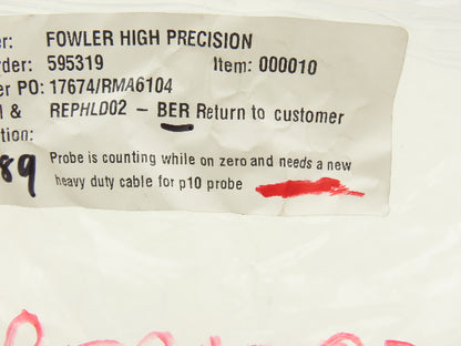 Fowler Bowers Superbore 3-Point Bore Gage Transducer Handle  *Parts or Repair*