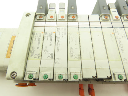SMC EX250-SDN1 12-Station DeviceNet Manifold 8 Solenoid Valves 24VDC
