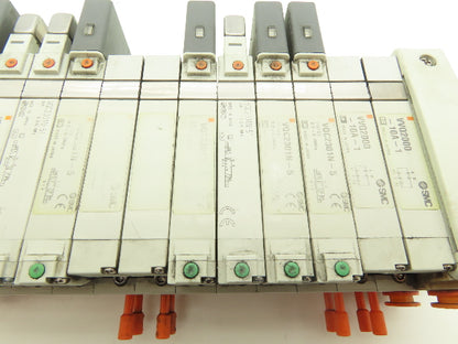 SMC EX250-SDN1 12-Station DeviceNet Manifold 8 Solenoid Valves 24VDC