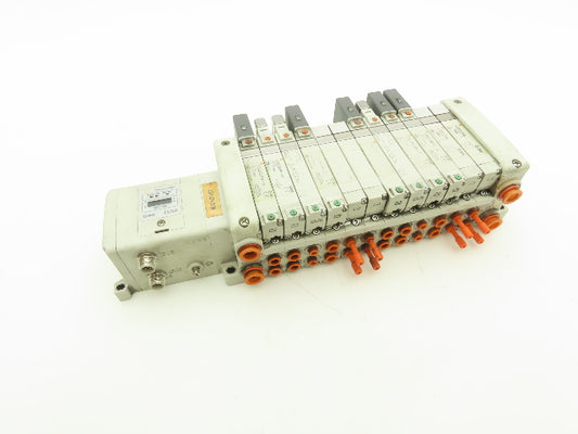 SMC EX250-SDN1 12-Station DeviceNet Manifold 8 Solenoid Valves 24VDC
