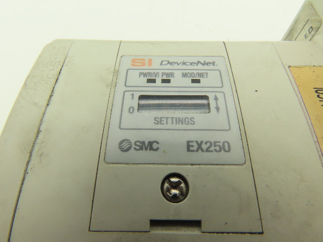 SMC EX250-SDN1 12-Station DeviceNet Manifold 5 Solenoid Valves 24VDC