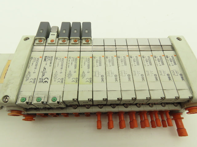 SMC EX250-SDN1 12-Station DeviceNet Manifold 5 Solenoid Valves 24VDC
