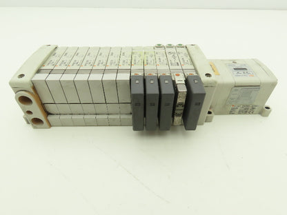 SMC EX250-SDN1 12-Station DeviceNet Manifold 5 Solenoid Valves 24VDC