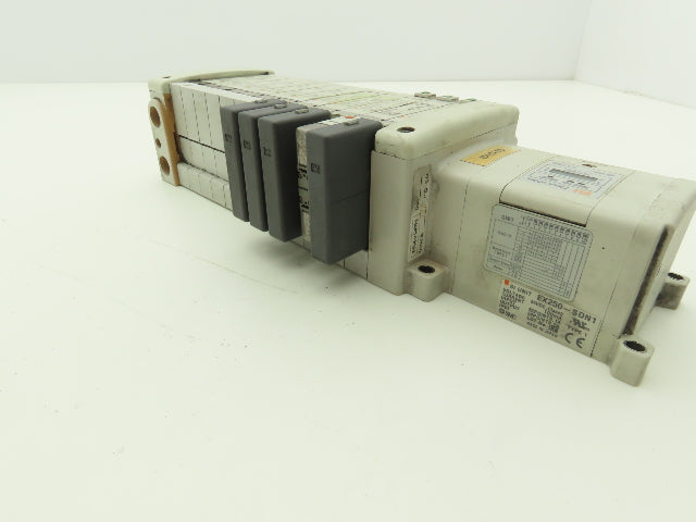 SMC EX250-SDN1 12-Station DeviceNet Manifold 5 Solenoid Valves 24VDC