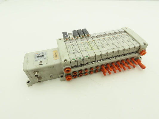 SMC EX250-SDN1 12-Station DeviceNet Manifold 5 Solenoid Valves 24VDC