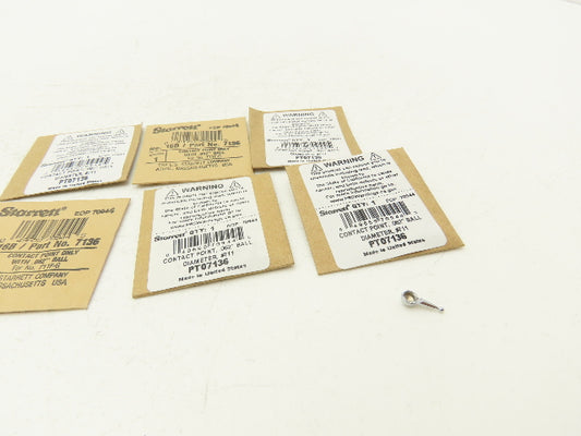 Starrett 7136 16B 711 Dial Indicator Contact Point Tip .062" Ball End  Lot of 6
