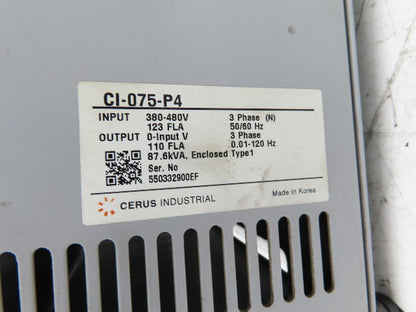Franklin Cerus VFD AC Drive 87.6kw 100Hp 380-480V 3PH 120Hz
