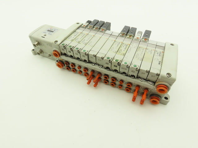 SMC EX250-SDN1 12-Station DeviceNet Manifold 8 Solenoid Valves 24VDC