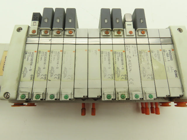 SMC EX250-SDN1 12-Station DeviceNet Manifold 8 Solenoid Valves 24VDC