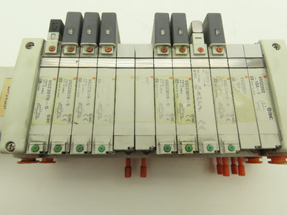 SMC EX250-SDN1 12-Station DeviceNet Manifold 8 Solenoid Valves 24VDC