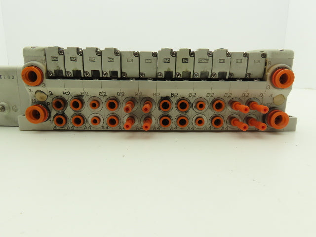 SMC EX250-SDN1 12-Station DeviceNet Manifold 8 Solenoid Valves 24VDC