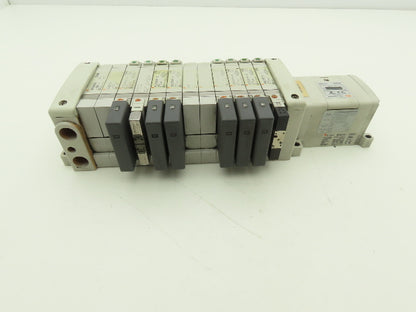 SMC EX250-SDN1 12-Station DeviceNet Manifold 8 Solenoid Valves 24VDC