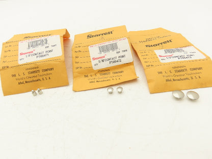Starrett 5471 5472 5473 Dial Indicator Contact Point 1/8, 5/16, 1/2" Lot of 6