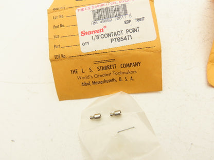 Starrett 5471 5472 5473 Dial Indicator Contact Point 1/8, 5/16, 1/2" Lot of 6