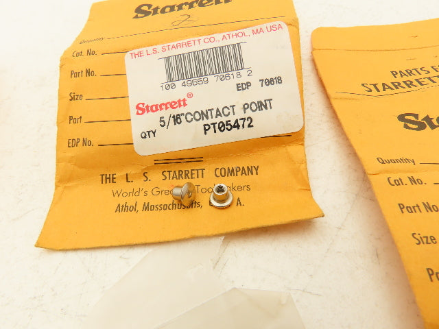Starrett 5471 5472 5473 Dial Indicator Contact Point 1/8, 5/16, 1/2" Lot of 6