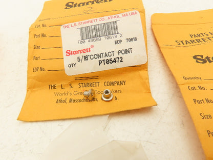 Starrett 5471 5472 5473 Dial Indicator Contact Point 1/8, 5/16, 1/2" Lot of 6