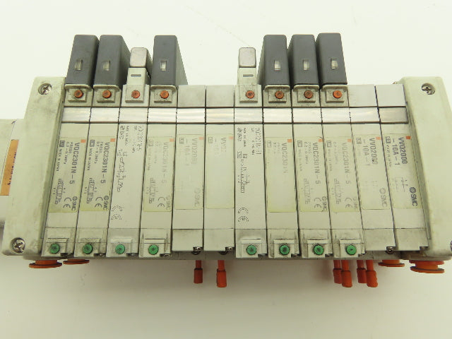 SMC EX250-SDN1 12-Station DeviceNet Manifold 8 Solenoid Valves 24VDC