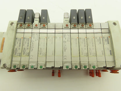 SMC EX250-SDN1 12-Station DeviceNet Manifold 8 Solenoid Valves 24VDC