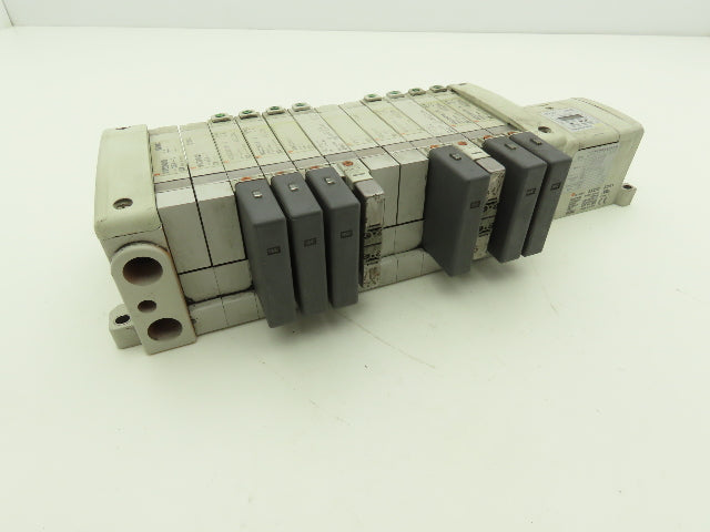 SMC EX250-SDN1 12-Station DeviceNet Manifold 8 Solenoid Valves 24VDC