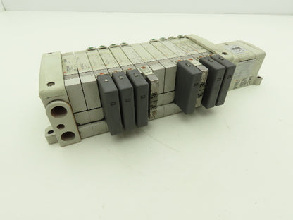 SMC EX250-SDN1 12-Station DeviceNet Manifold 8 Solenoid Valves 24VDC