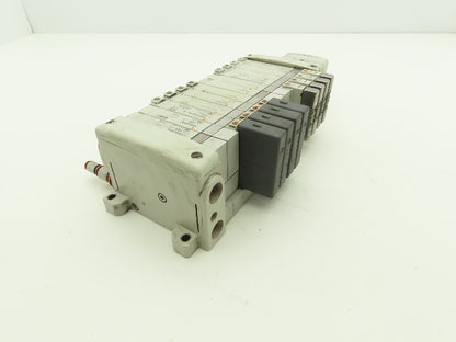 SMC EX250-SDN1 12-Station DeviceNet Manifold 8 Solenoid Valves 24VDC