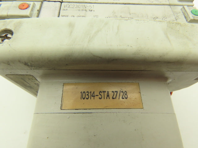 SMC EX250-SDN1 12-Station DeviceNet Manifold 8 Solenoid Valves 24VDC