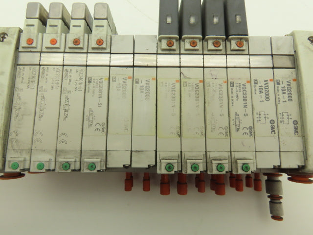 SMC EX250-SDN1 12-Station DeviceNet Manifold 8 Solenoid Valves 24VDC