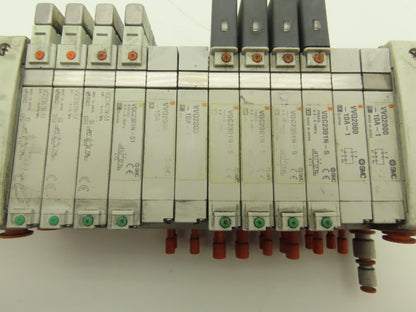 SMC EX250-SDN1 12-Station DeviceNet Manifold 8 Solenoid Valves 24VDC