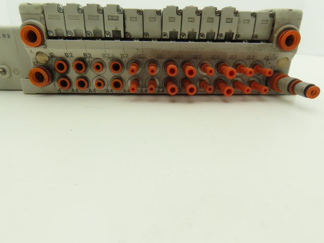 SMC EX250-SDN1 12-Station DeviceNet Manifold 8 Solenoid Valves 24VDC