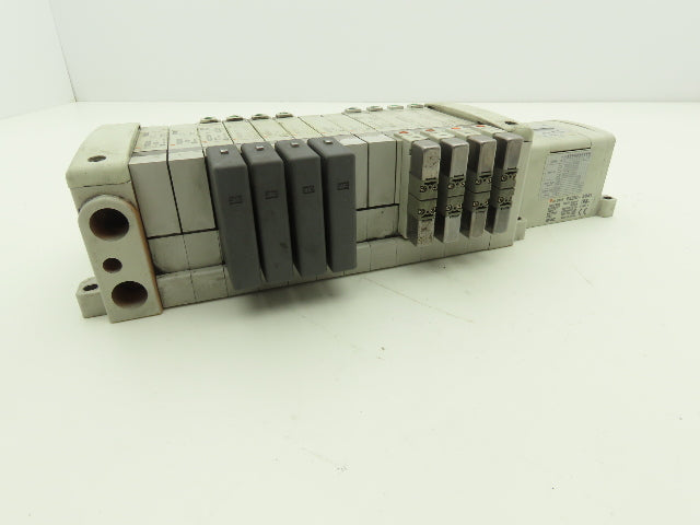 SMC EX250-SDN1 12-Station DeviceNet Manifold 8 Solenoid Valves 24VDC