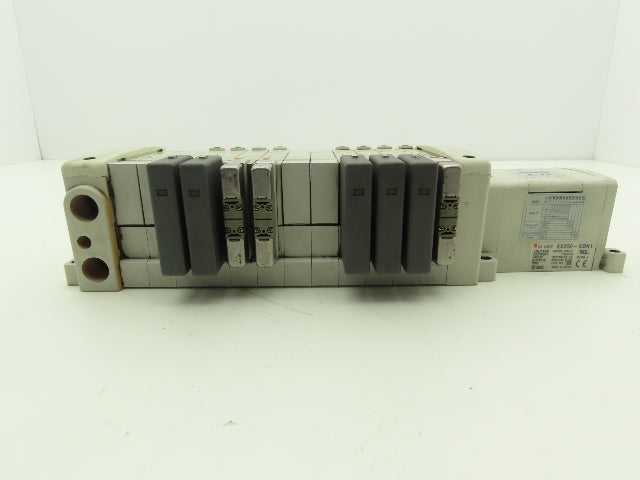 SMC EX250-SDN1 12-Station DeviceNet Manifold 8 Solenoid Valves 24VDC
