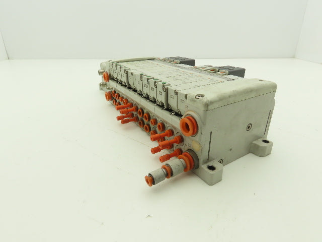 SMC EX250-SDN1 12-Station DeviceNet Manifold 8 Solenoid Valves 24VDC