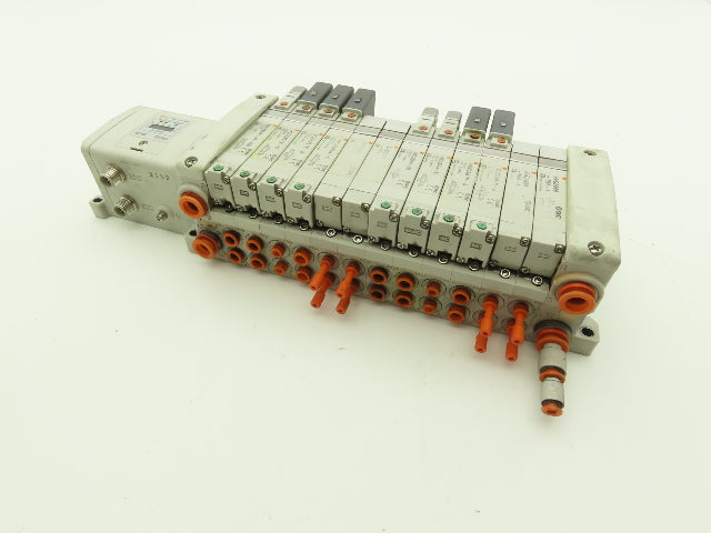 SMC EX250-SDN1 12-Station DeviceNet Manifold 8 Solenoid Valves 24VDC
