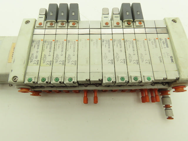 SMC EX250-SDN1 12-Station DeviceNet Manifold 8 Solenoid Valves 24VDC