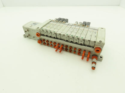 SMC EX250-SDN1 12-Station DeviceNet Manifold 8 Solenoid Valves 24VDC