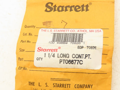 Starrett PT06677C Indicator Contact Point Round Tip 1-1/4" Length  Lot of 7