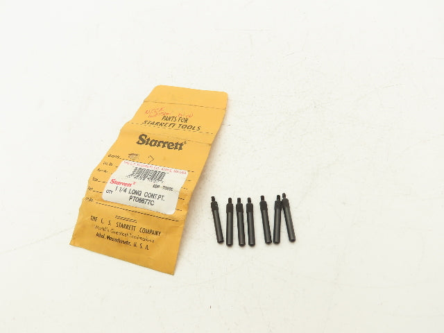 Starrett PT06677C Indicator Contact Point Round Tip 1-1/4" Length  Lot of 7