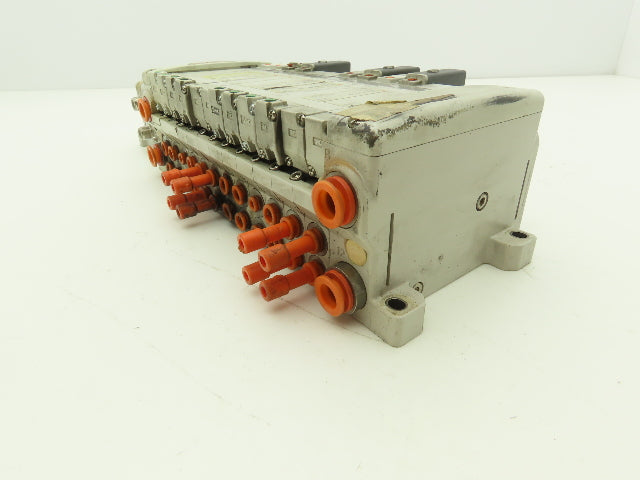 SMC EX250-SDN1 12-Station DeviceNet Manifold 8 Solenoid Valves 24VDC