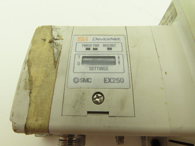 SMC EX250-SDN1 12-Station DeviceNet Manifold 8 Solenoid Valves 24VDC