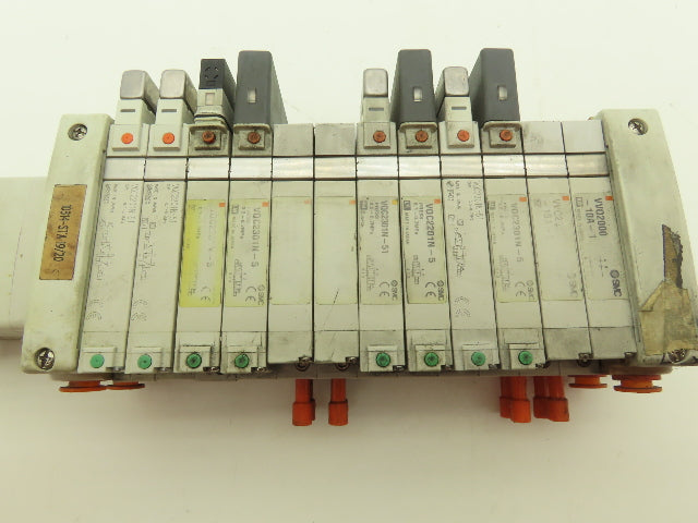 SMC EX250-SDN1 12-Station DeviceNet Manifold 8 Solenoid Valves 24VDC