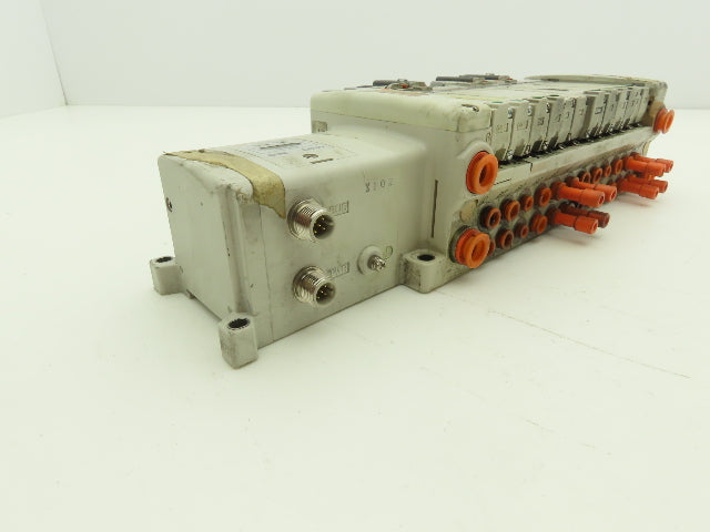 SMC EX250-SDN1 12-Station DeviceNet Manifold 8 Solenoid Valves 24VDC