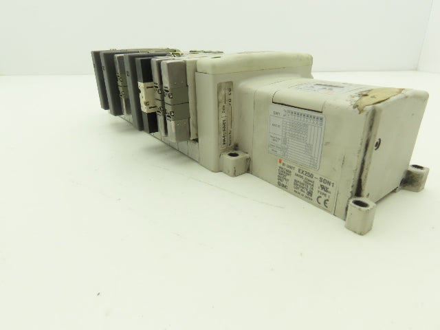 SMC EX250-SDN1 12-Station DeviceNet Manifold 8 Solenoid Valves 24VDC